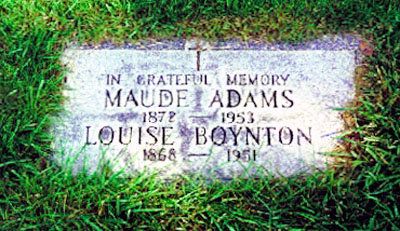 Headstone - Maude Adams and Louise Boynton